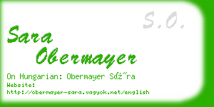 sara obermayer business card